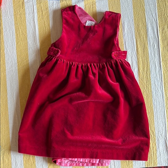 Red Velvet Sleeveless Dress - Picture 1 of 5